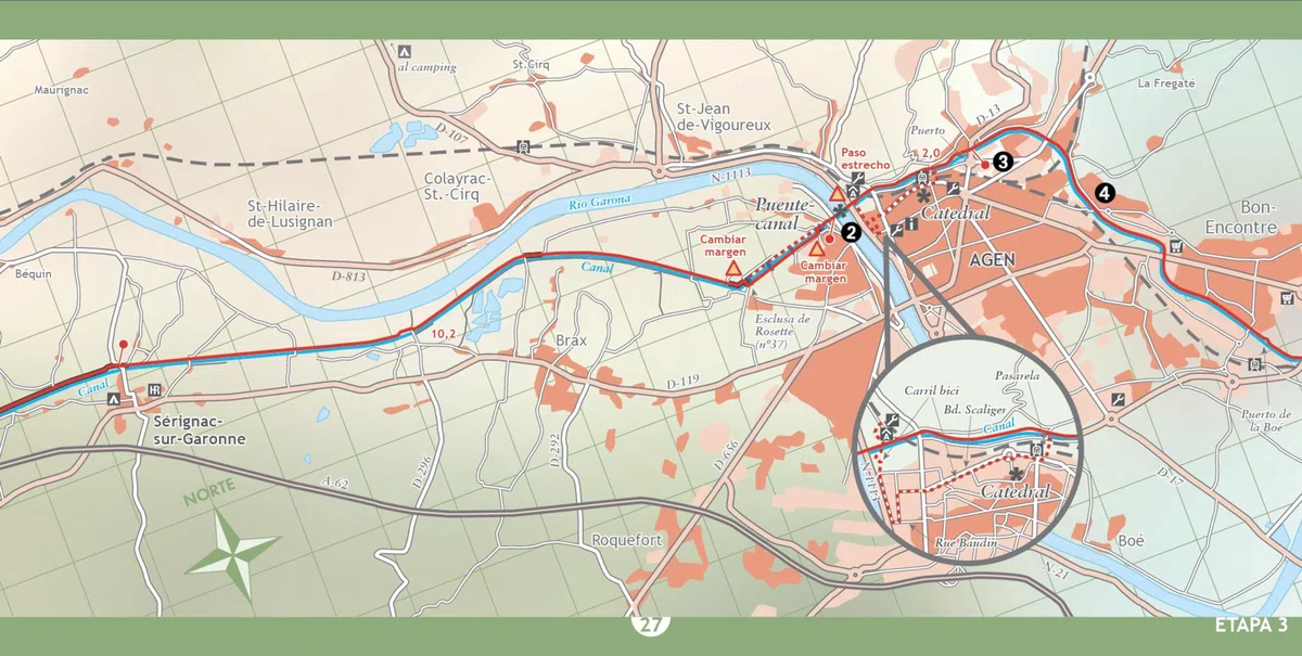 Canal du Midi y Canal del Garona: El Canal de los Dos Mares en Bicicleta: 34 (Bici:map)