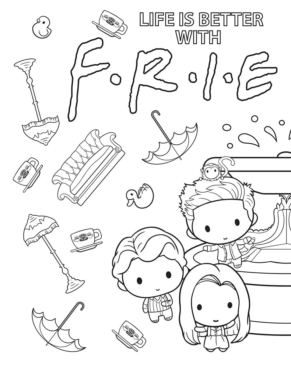 The Official Friends Coloring Book: The One with 100 Images to Color