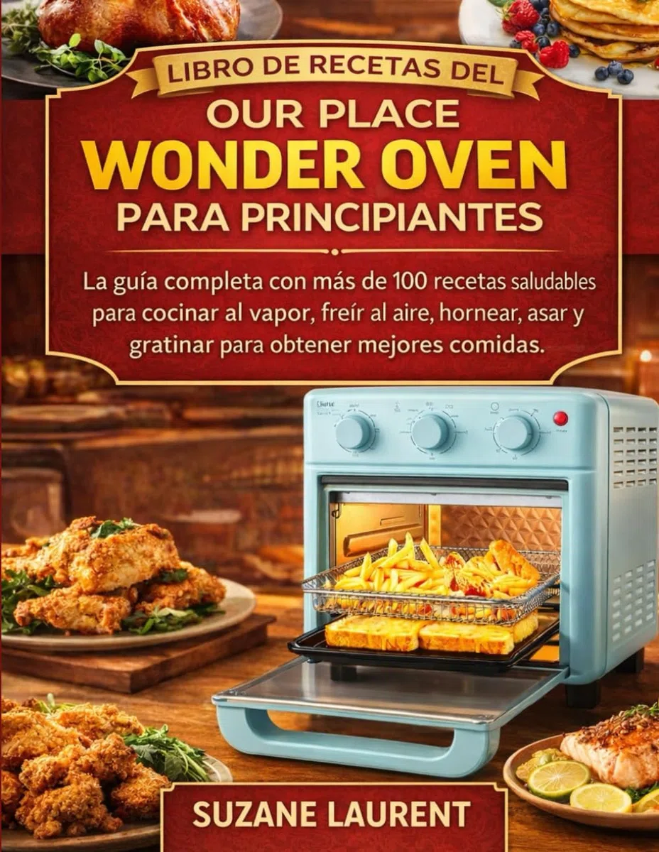 Libro de Recetas del Our Place Wonder Oven para Principiantes: La guía completa con más de 100 recetas saludables para cocinar al vapor, freír al aire, hornear, asar y gratinar para obtener mejores co