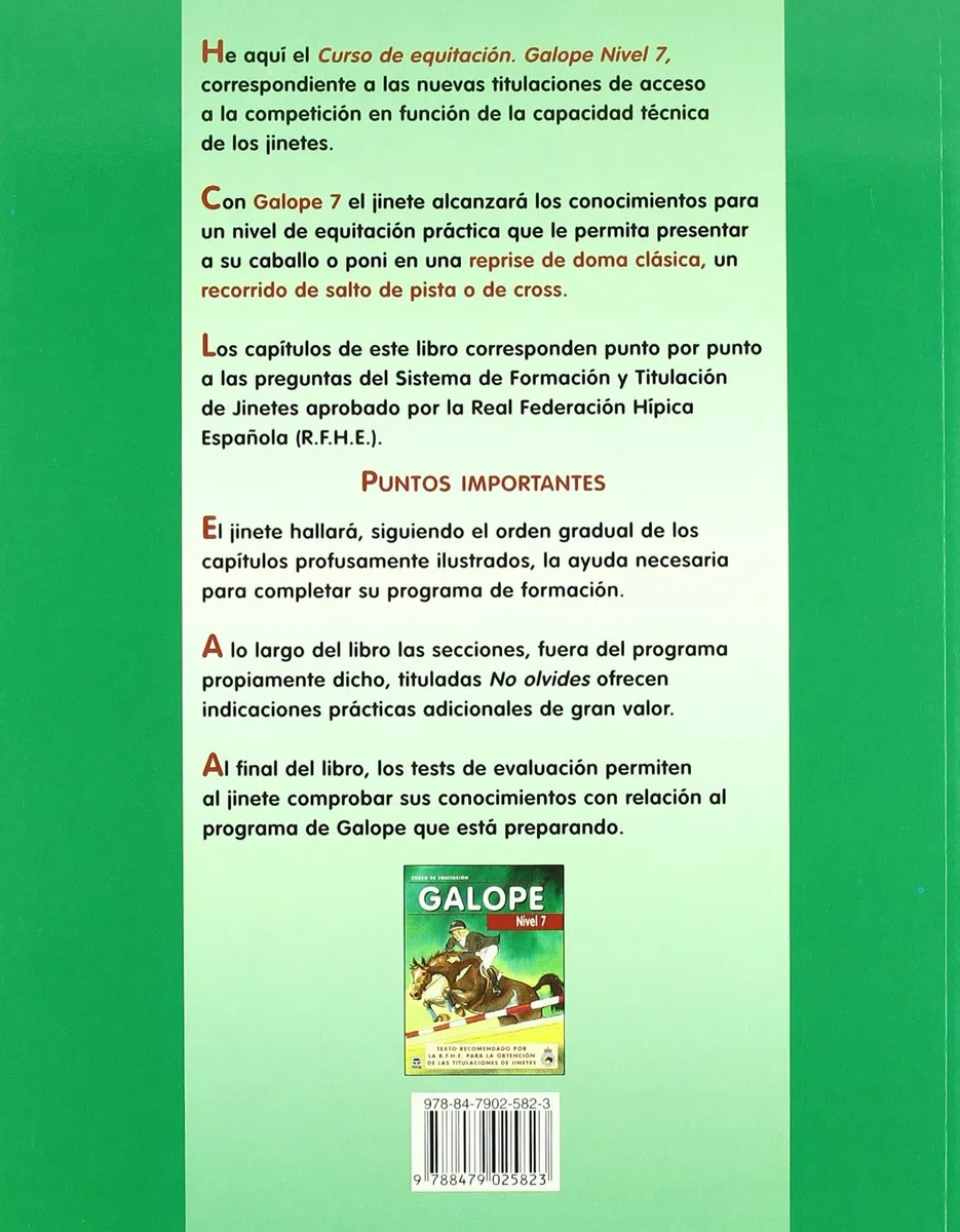 CURSO DE EQUITACION GALOPE. NIVEL 7 (DEPORTES)