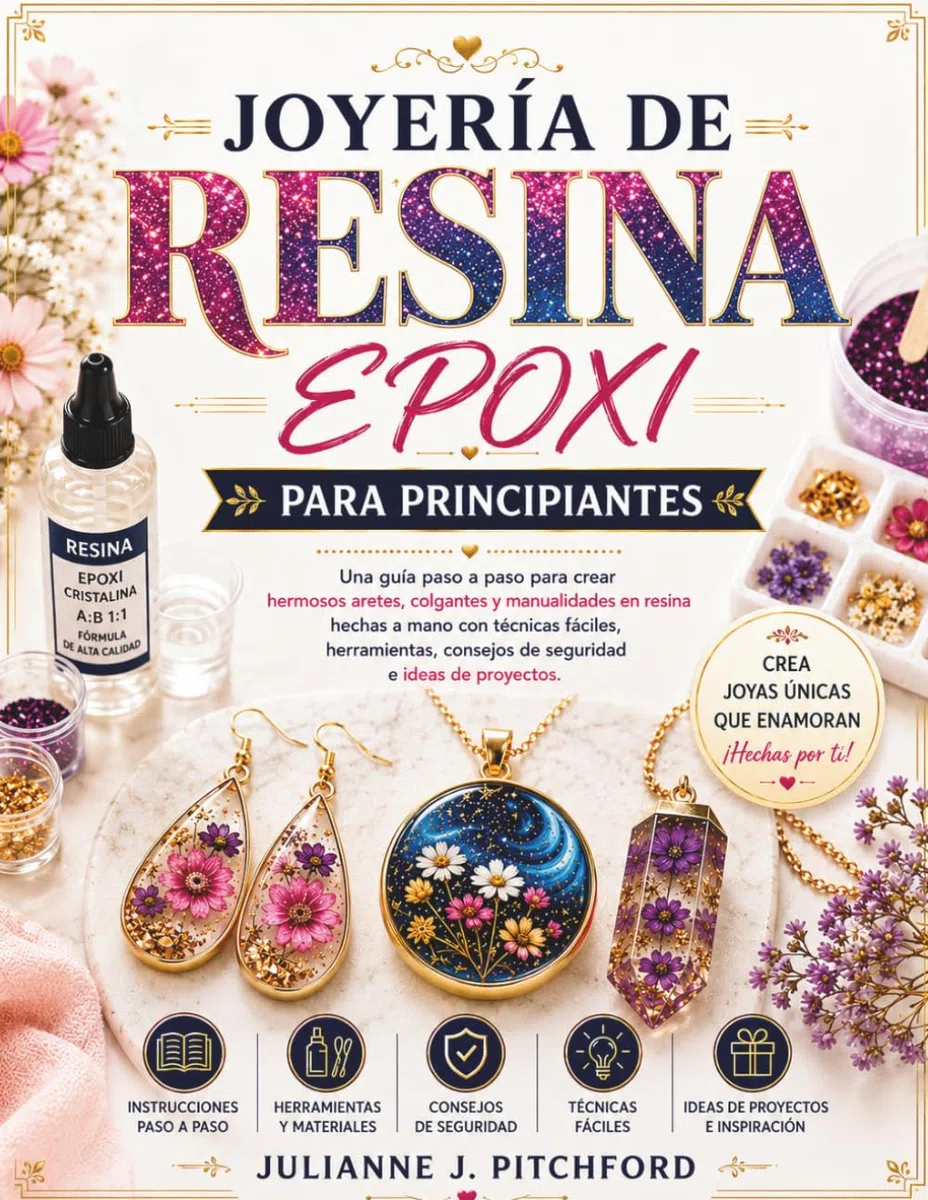 FABRICACIÓN DE JOYAS CON RESINA EPÓXICA PARA PRINCIPIANTES: Una guía paso a paso para crear impresionantes pendientes, colgantes y manualidades de ... consejos de seguridad e ideas para proyectos.