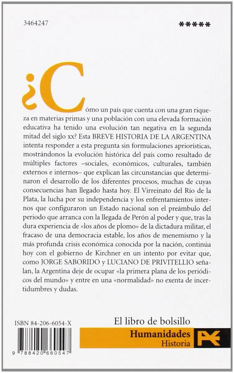 Breve historia de la Argentina (El libro de bolsillo - Historia)