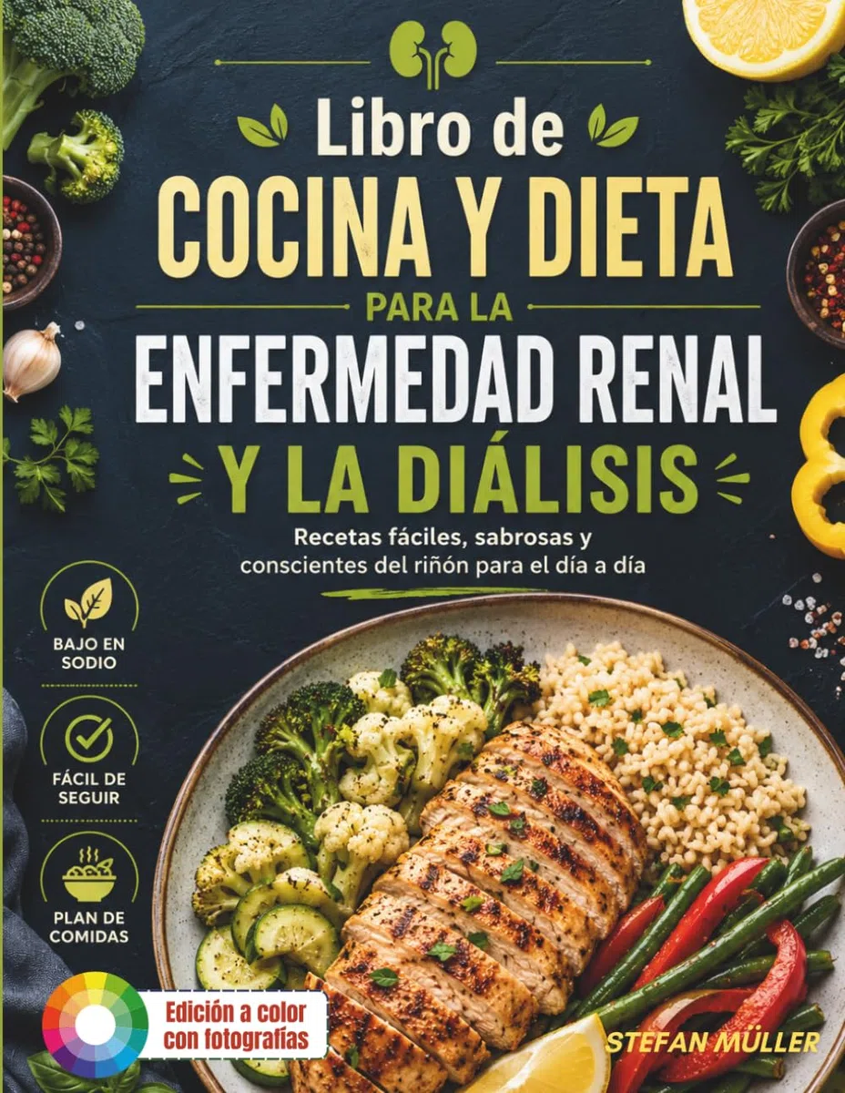 Libro de Cocina y Dieta Para la Enfermedad Renal y la Diálisis: Comidas fáciles, bajas en sodio y conscientes del potasio y fósforo para personas con ERC y diálisis
