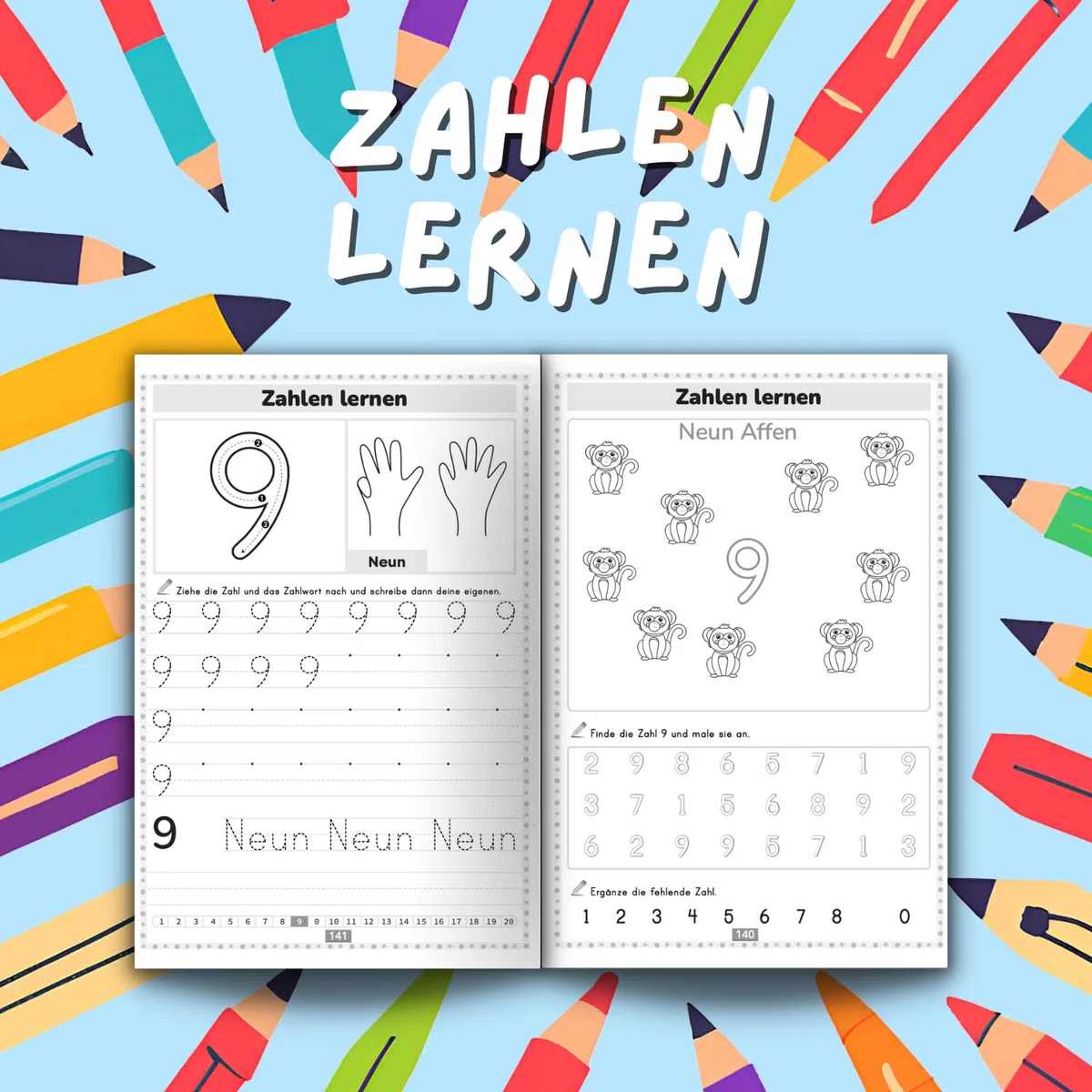 XXL Vorschulheft ab 5 Jahren für Jungen und Mädchen: 8 in 1 Übungsbuch zum einfachen Zahlen und Buchstaben lernen | Ideal für Kindergarten, Vorschule und Schulanfänger