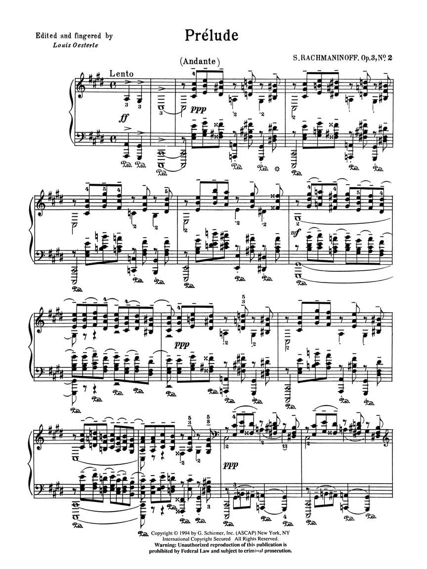 Sergei rachmaninov: complete preludes for piano piano: G. Schirmer’s Library of Musical Classics