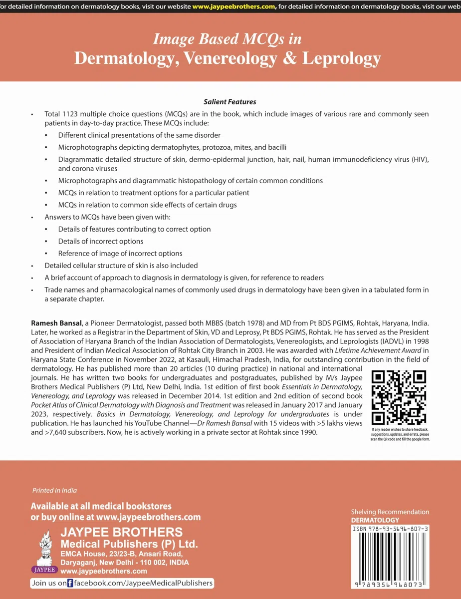 Image Based MCQs in Dermatology, Venereology & Leprology