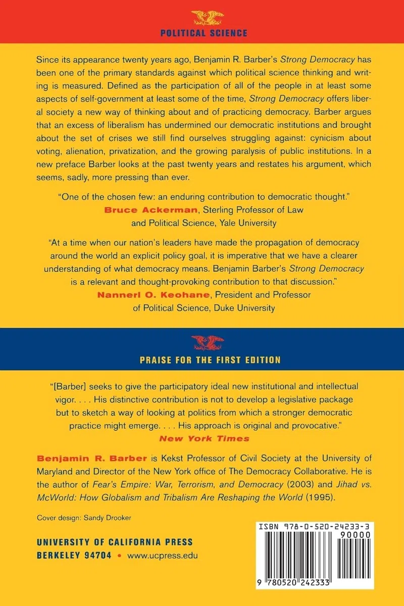 Strong Democracy: Participatory Politics for a New Age