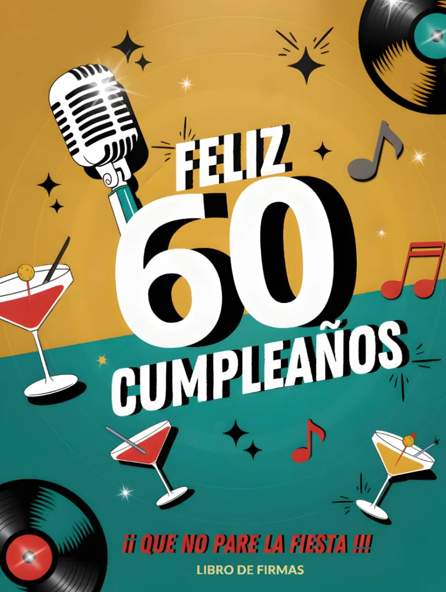 Libro de Firmas Feliz 60 Cumpleaños: Álbum de Visitas |Recuerdos con Diseño Retro para Fiesta de 60 Años: Edición Tapa Dura | Decoración Mesa de ... Fotos | Regalo Divertido para Hombre y Mujer