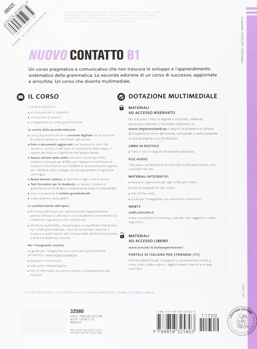 Nuovo Contatto. Corso di lingua e civiltà italiana per stranieri. Manuale. Livello B1: Manuale B1