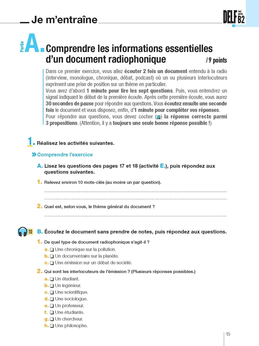 DELF B2 TOUT PUBLIC NOUVEAU FORMAT DEPR: Nouveau format d'épreuves (HACHETTE) Francés