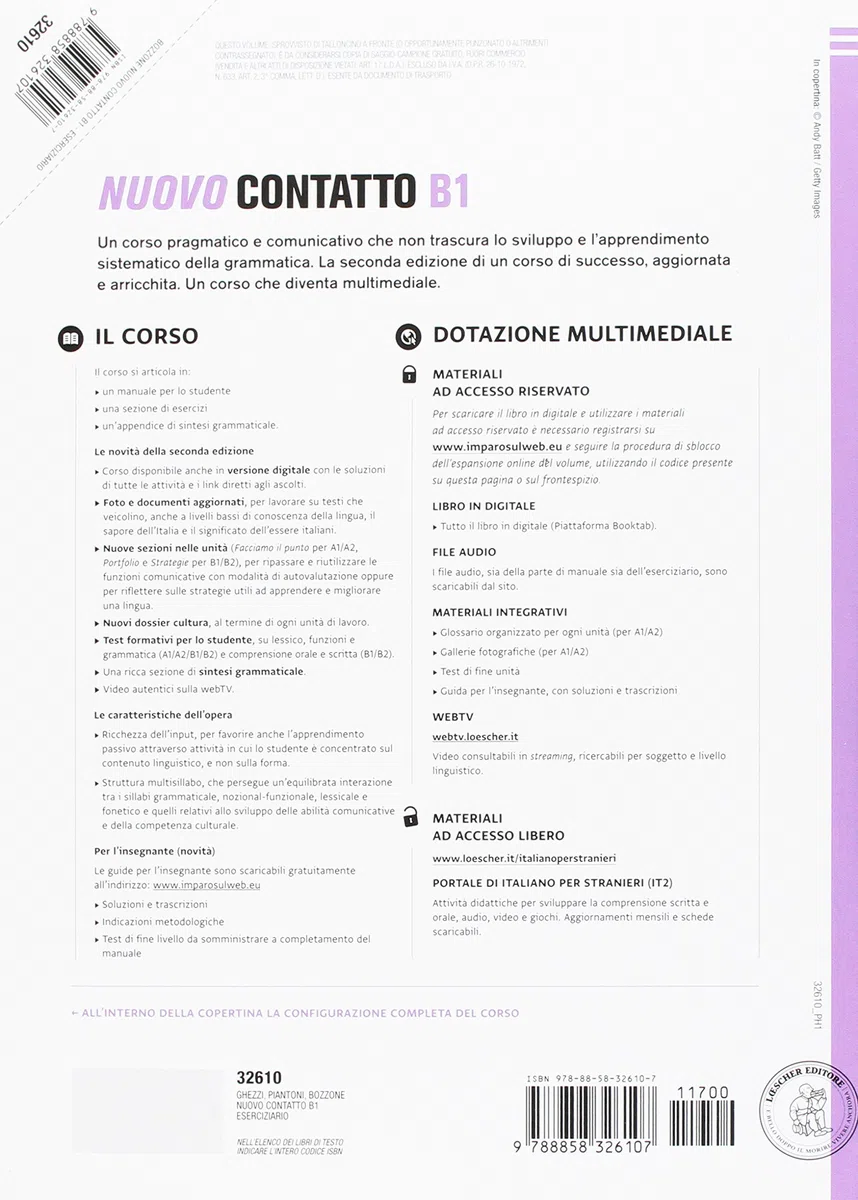 Nuovo Contatto. Corso di lingua e civiltà italiana per stranieri. Eserciziario. Livello B1