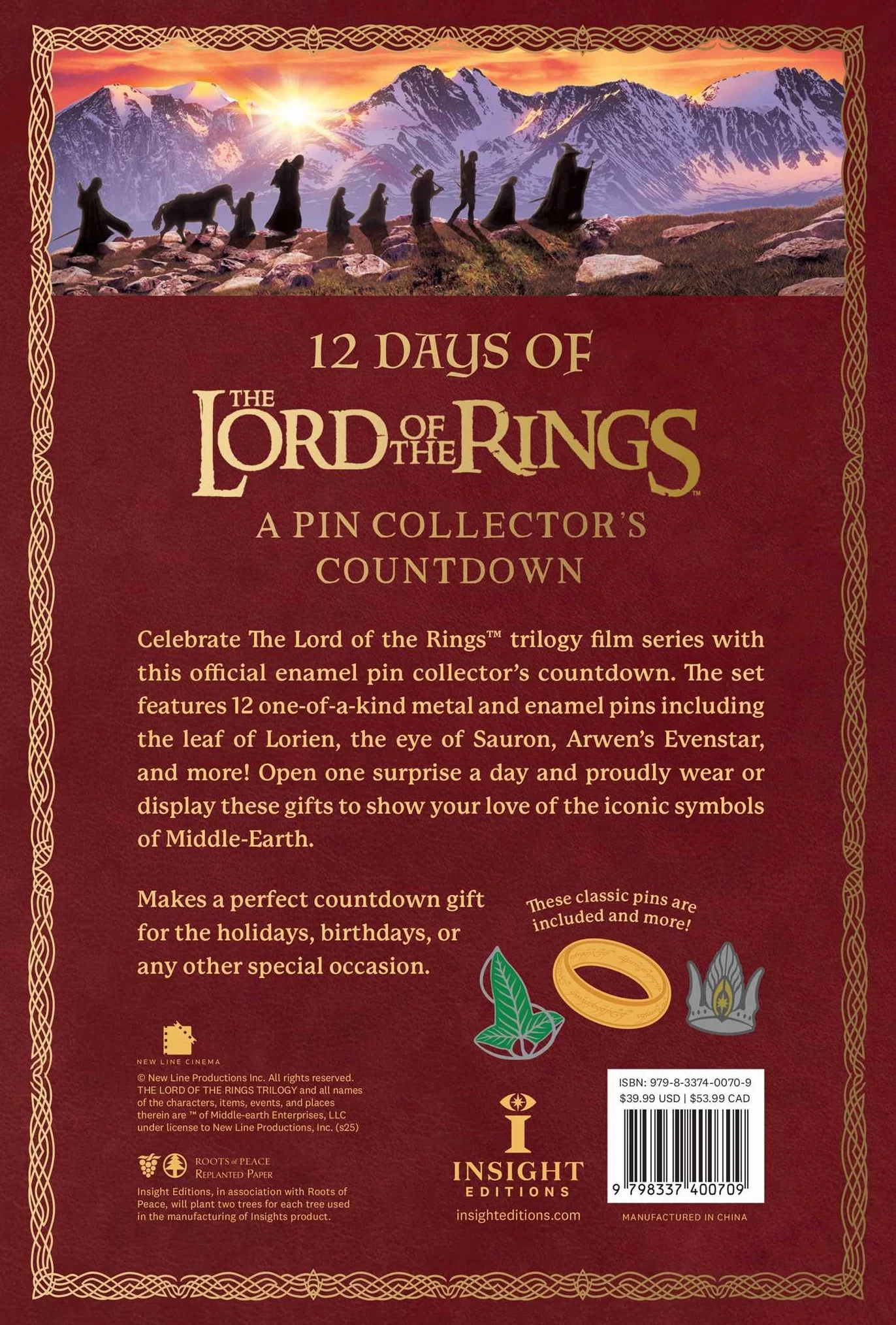 12 Days of The Lord of the Rings: A Pin Collector's Countdown