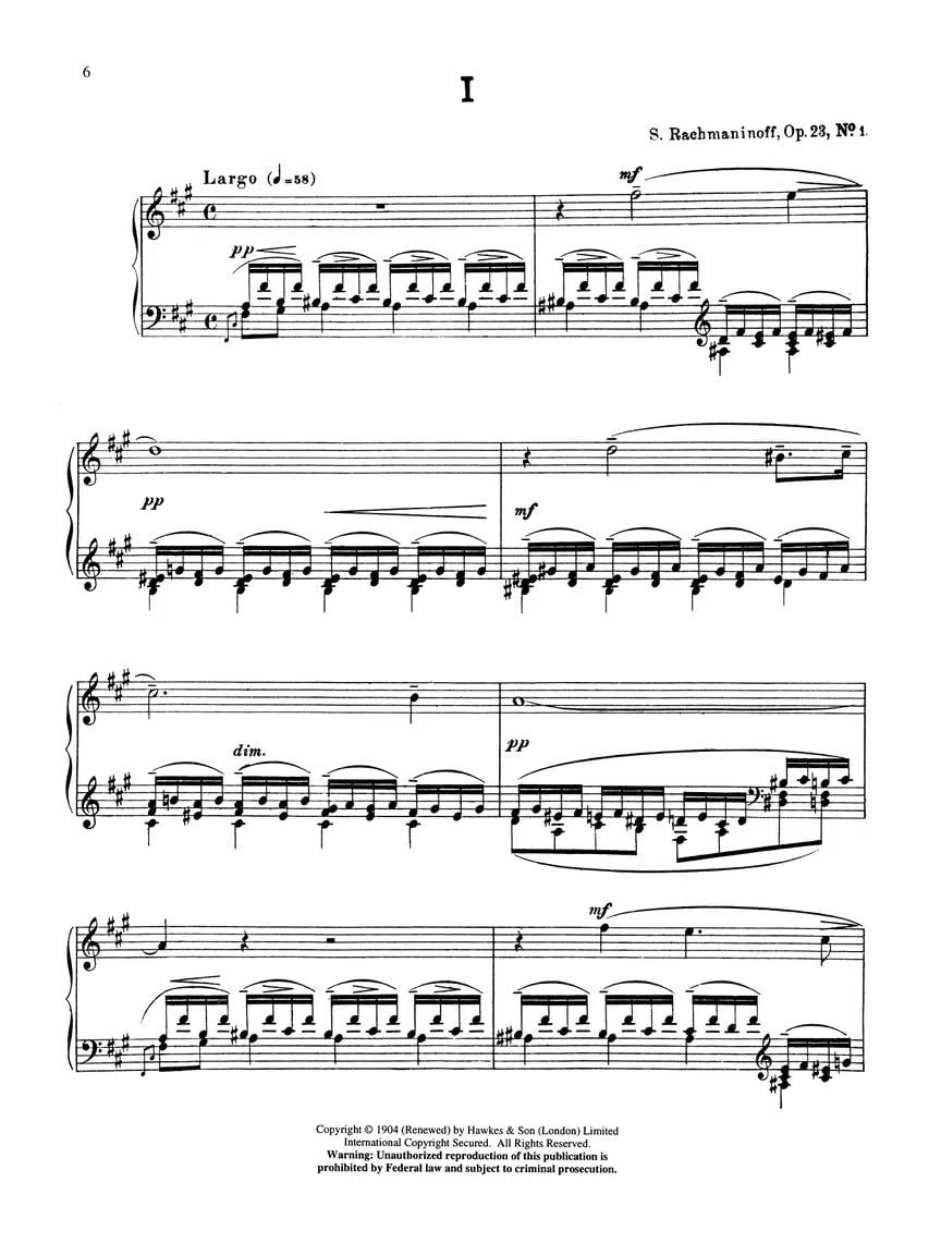 Sergei rachmaninov: complete preludes for piano piano: G. Schirmer’s Library of Musical Classics