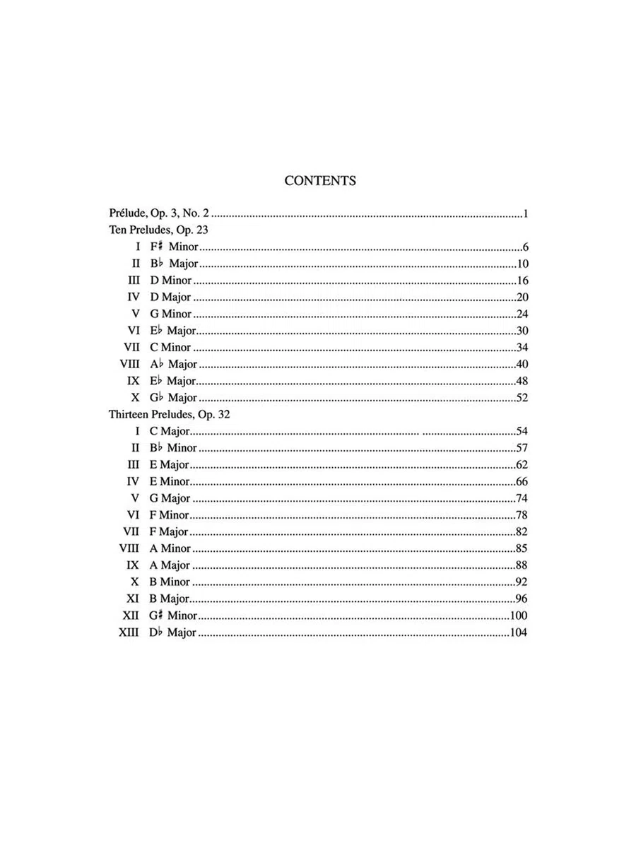 Sergei rachmaninov: complete preludes for piano piano: G. Schirmer’s Library of Musical Classics
