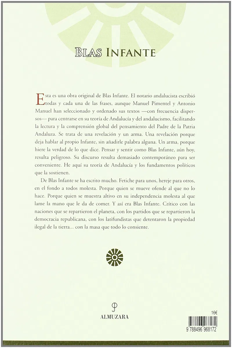 Andalucía. Teoría y Fundamento Político. Blas Infante