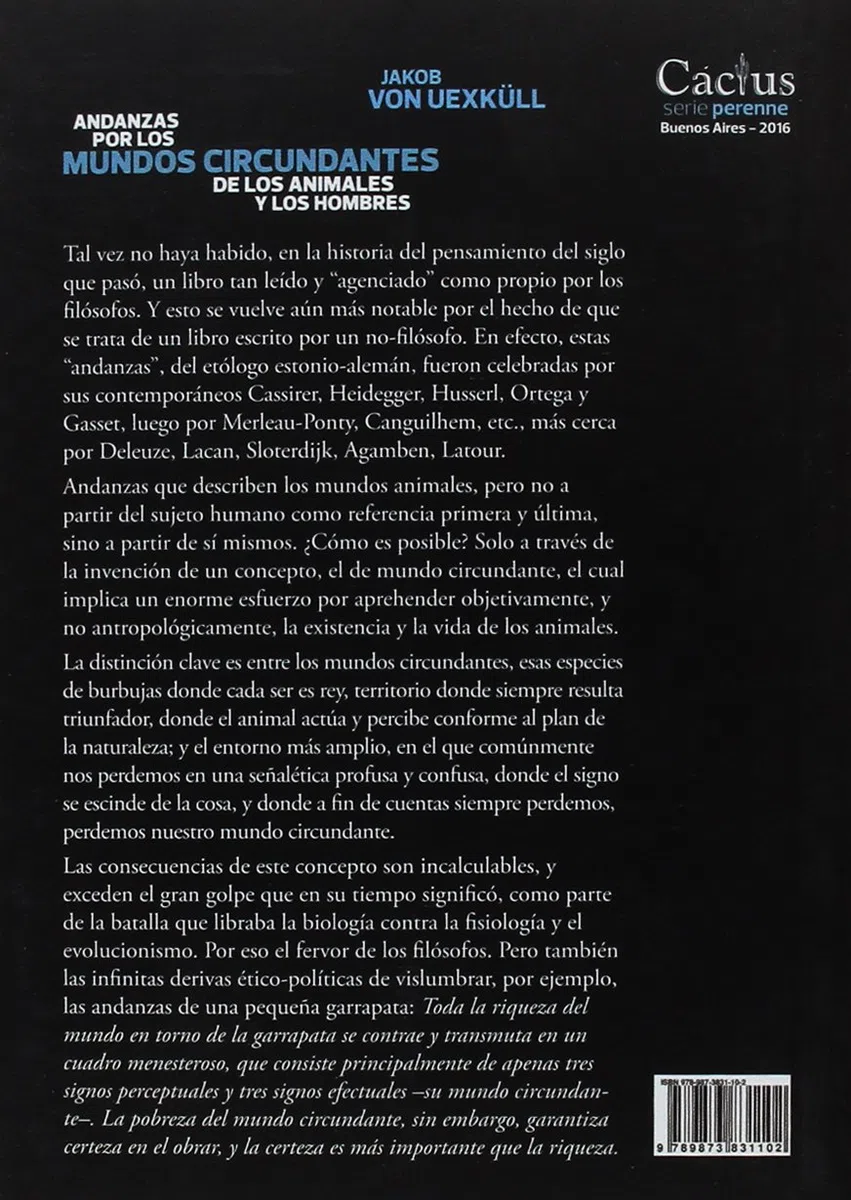 Andanzas por los mundos circundantes de los animales y los hombres (ENSAYO FILOSOFICO)