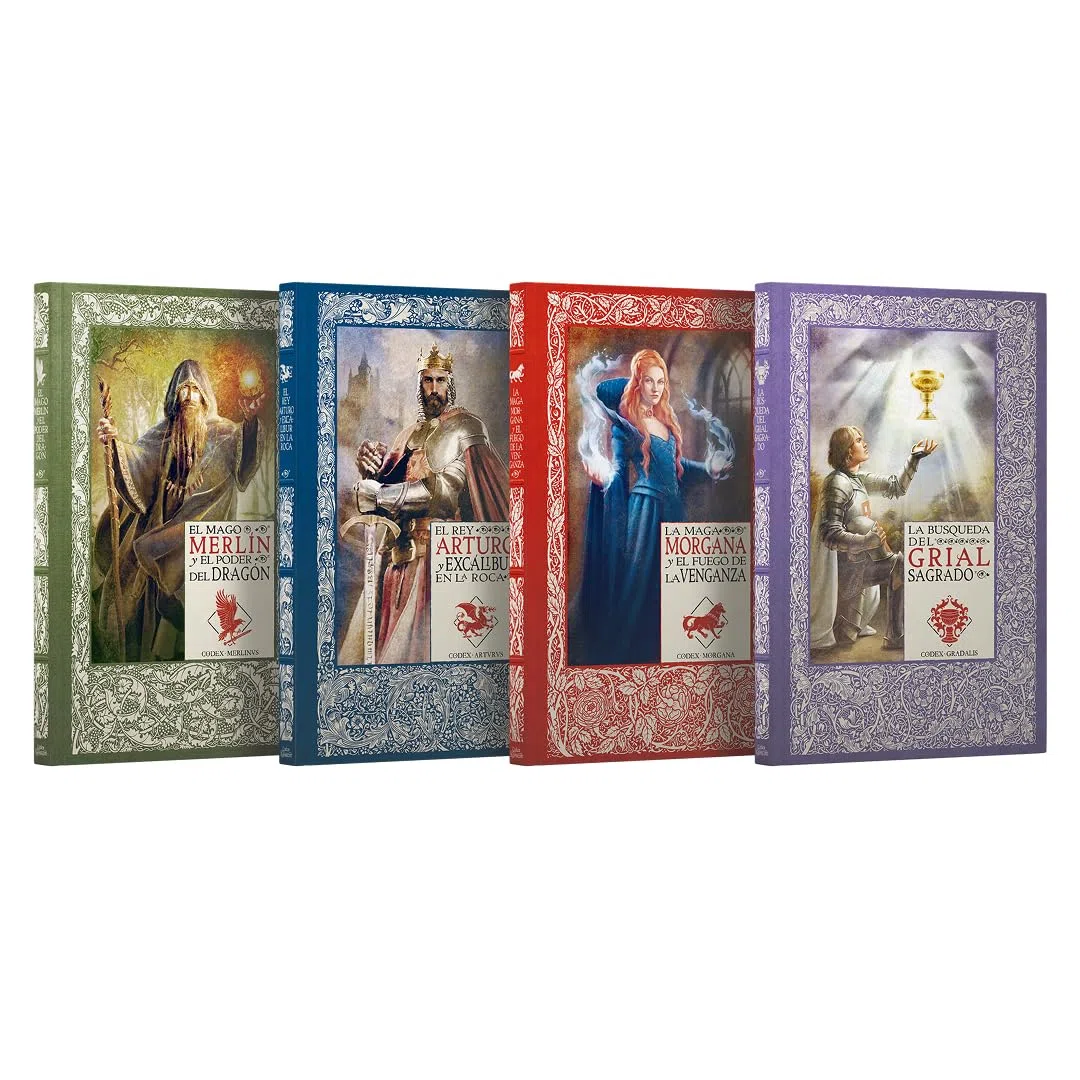 Pack Mitos y Leyendas del Rey Arturo I. Contiene 4 libros: El mago Merlín y el poder del dragón, El Rey Arturo y Excálibur en la roca, La magia ... ... de la venganza, La búsqueda del Grial Sagrado