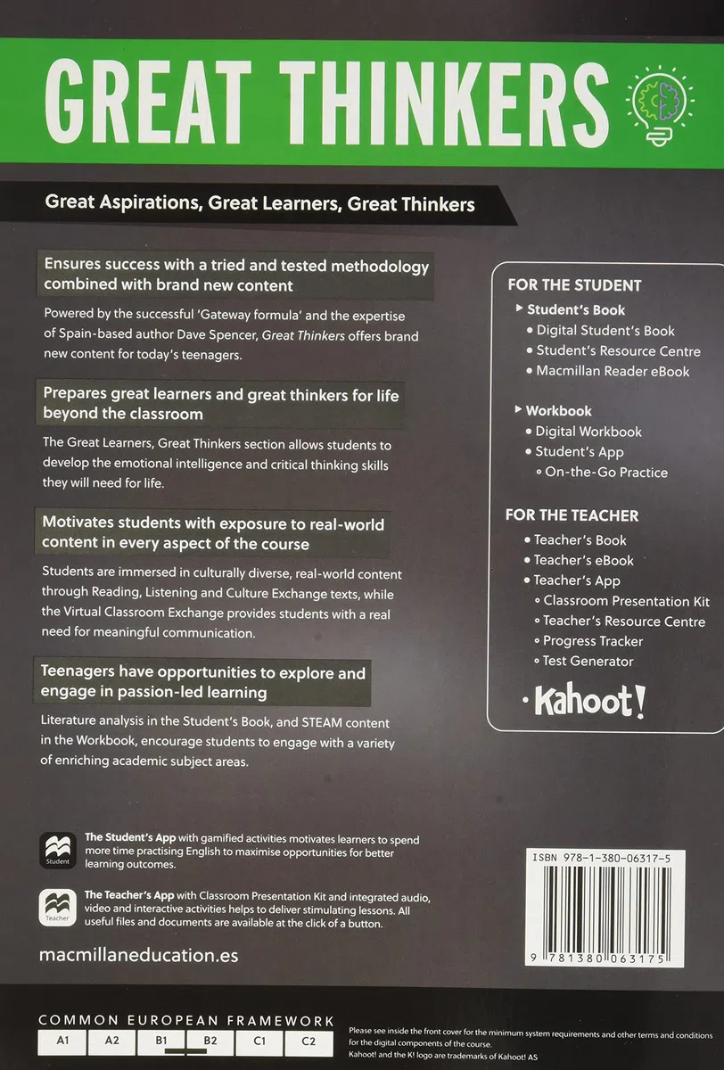 GREAT THINKERS B1+ Workbook and Digital Workbook
