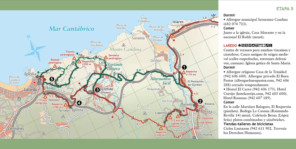 El Camino del Norte: El Camino de Santiago de la Costa en bicicleta: 30 (Bici:map)