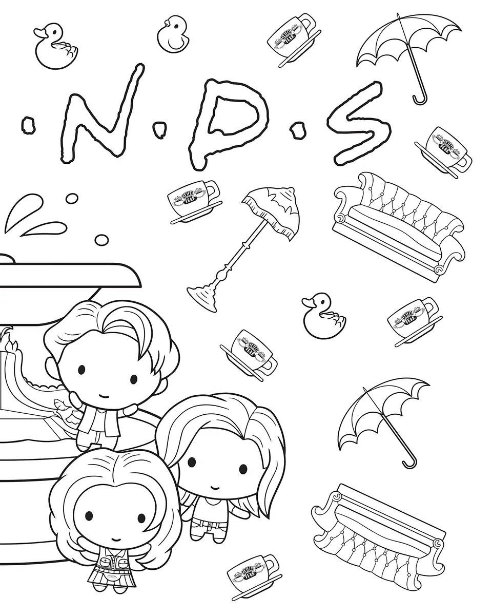 The Official Friends Coloring Book: The One with 100 Images to Color