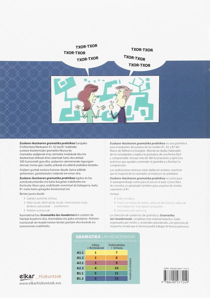 Euskara-ikaslearen gramatika praktikoa A1-B1 (Hizkuntzak)