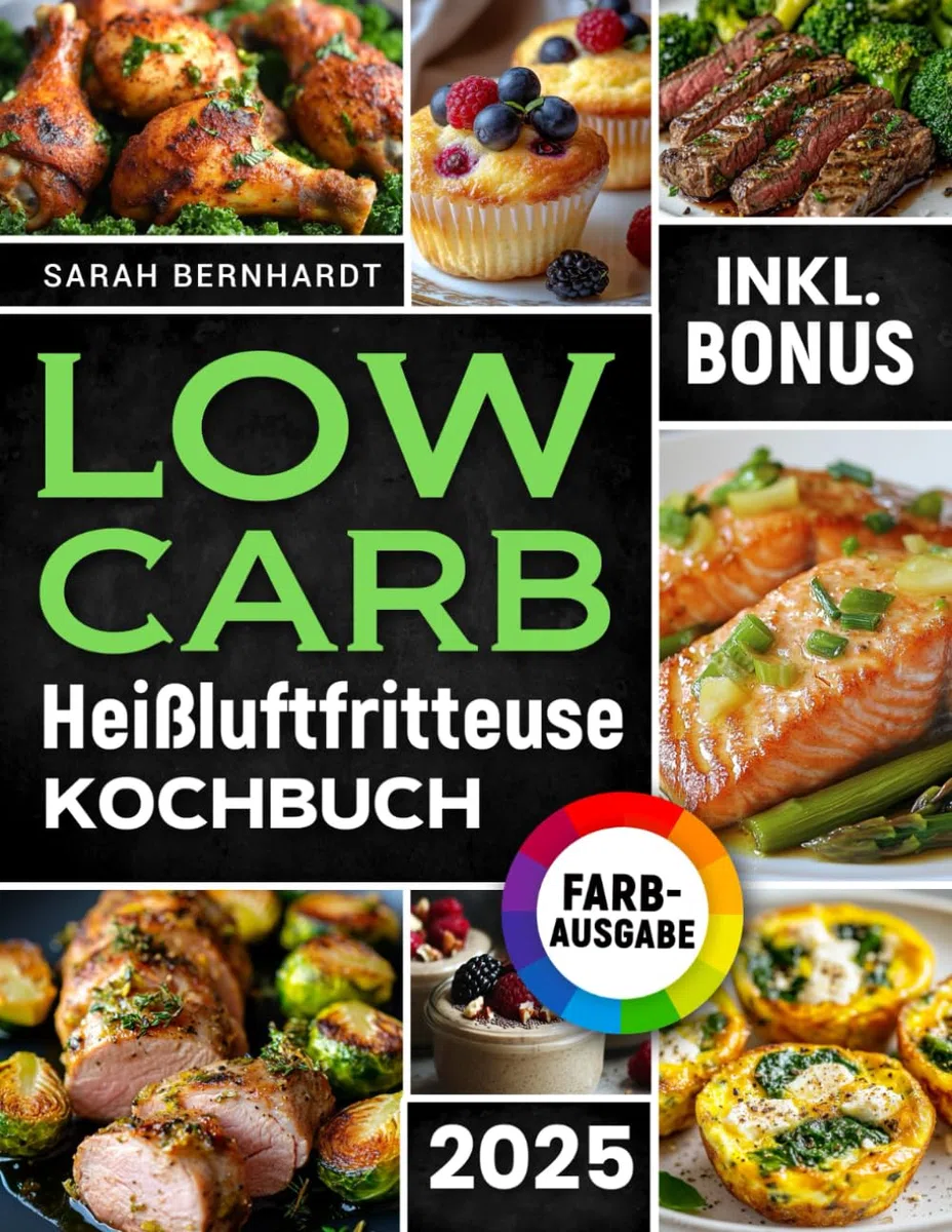 Das Low Carb Heißluftfritteuse Kochbuch: Köstliche Low Carb Rezepte für Ihren Airfryer – Schnell, einfach und effektiv abnehmen ohne auf Geschmack zu verzichten | inkl. Challenge & Nährwertangaben