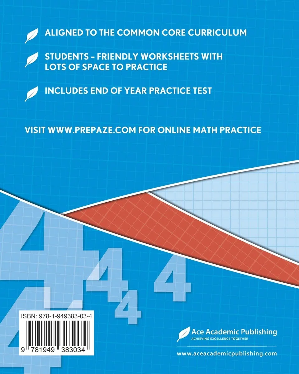 4th grade Math Workbook: CommonCore Math Workbook