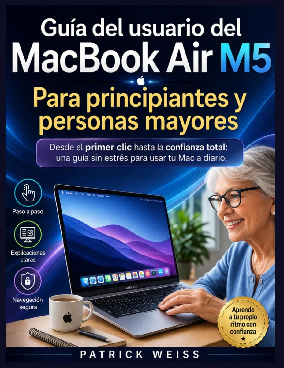 Guía del usuario del MacBook Air M5 para principiantes y personas mayores: Desde el primer clic hasta la total confianza: una guía sin estrés para usar tu Mac a diario.