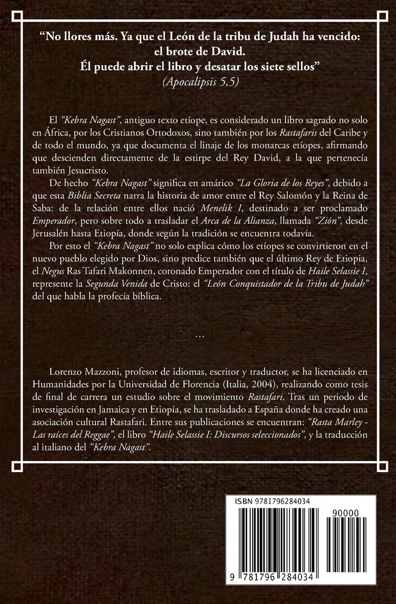 Kebra Nagast: La Biblia Secreta del Rastafari (Nueva Edición en Español)