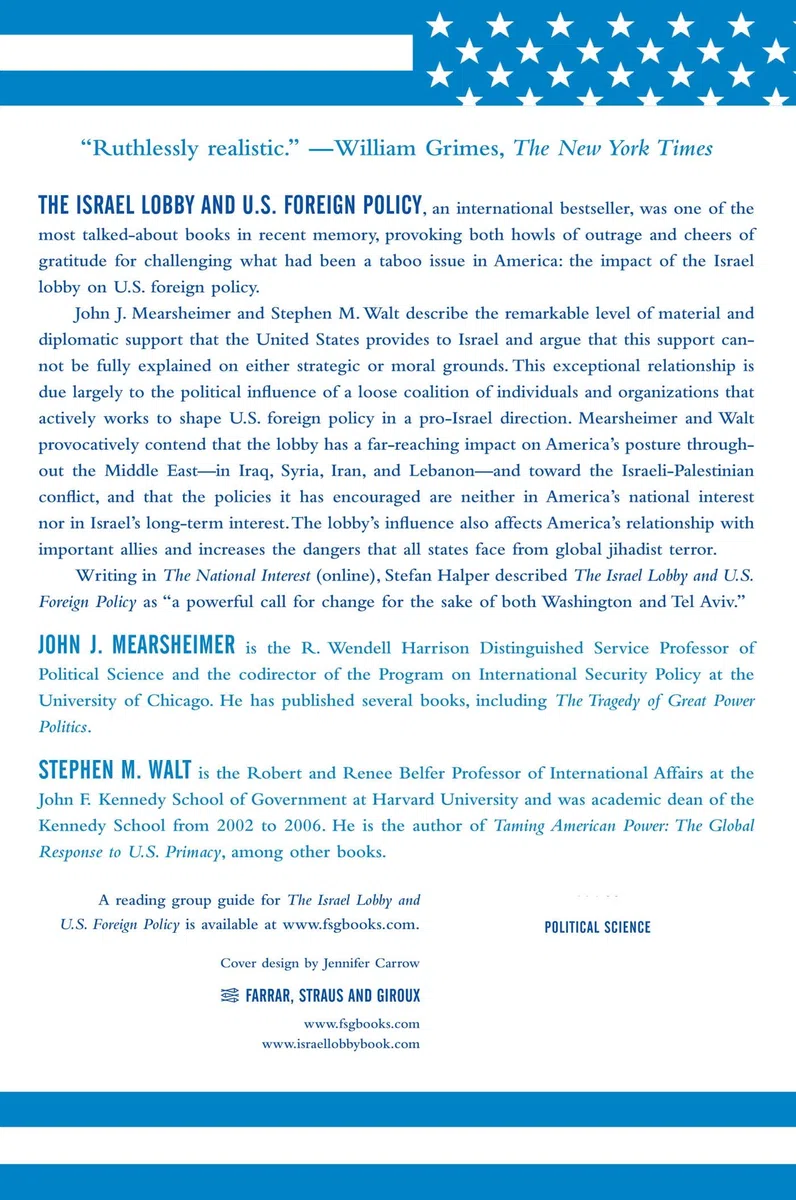 Israel Lobby and U.S. Foreign Policy