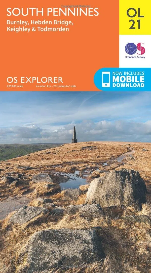 South Pennines, Burnley, Hebden Bridge, Keighley & Todmorden: OL 21 (OS Explorer Map)