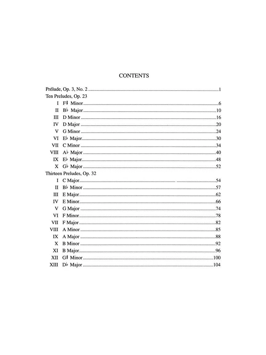 Sergei rachmaninov: complete preludes for piano piano: G. Schirmer’s Library of Musical Classics